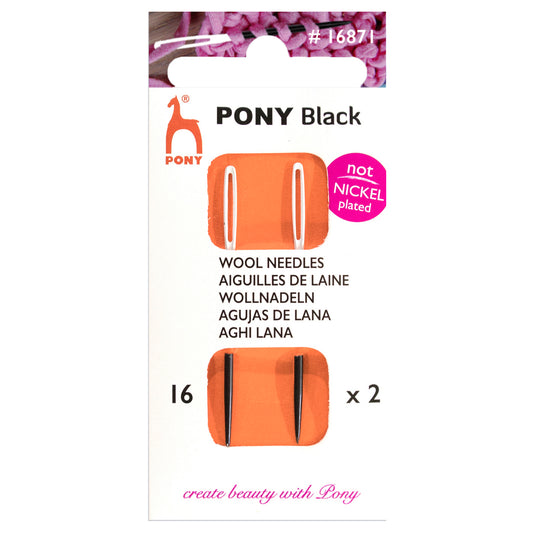 Black Wool Needles Size 16