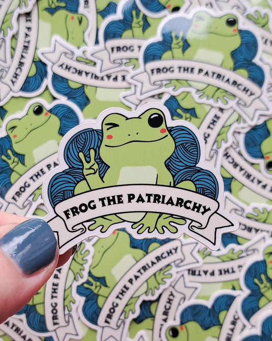 Frog The Patriarchy Sticker